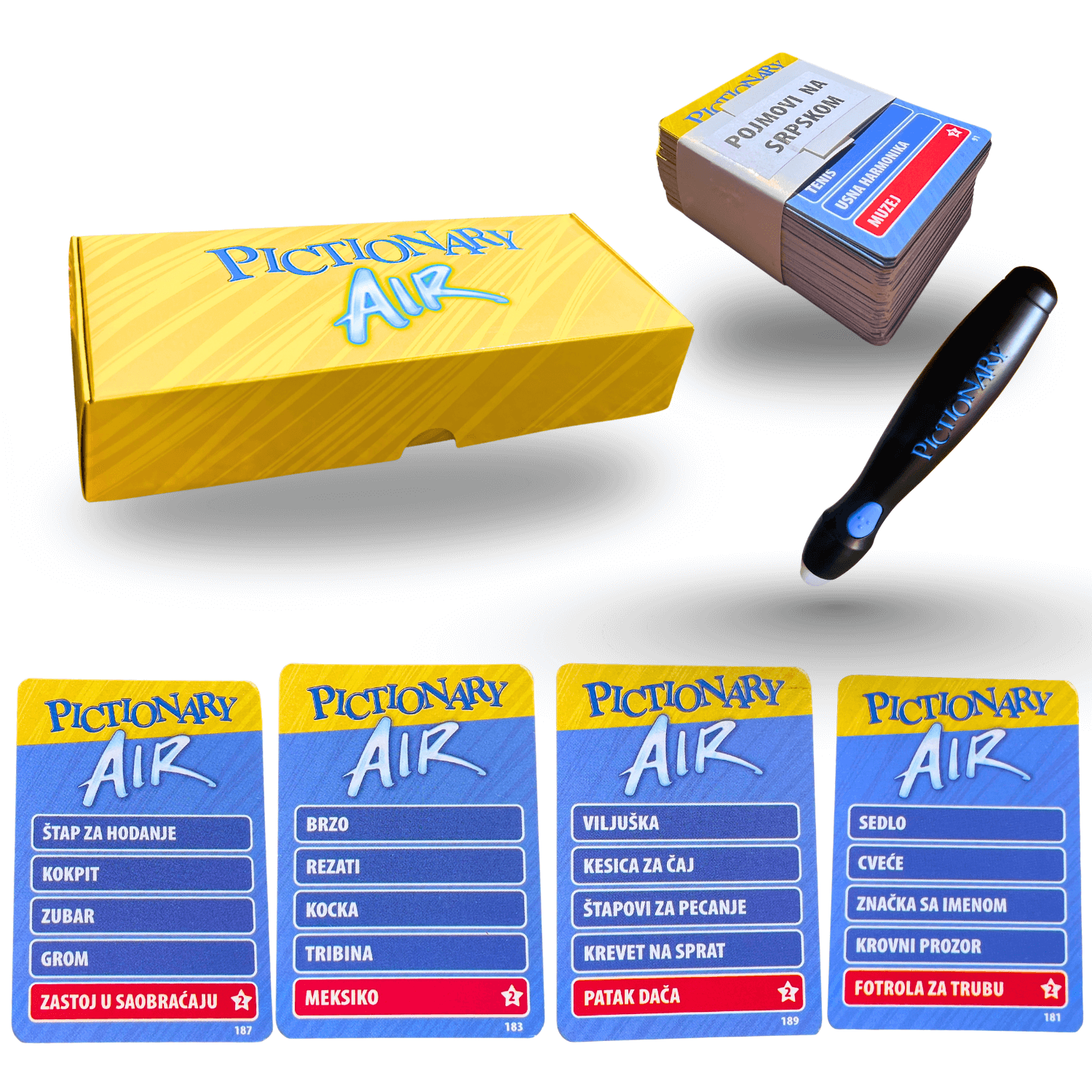 Pictionary Air – Crtanje u Vazduhu + Uputstvo i Kartice na Srpskom