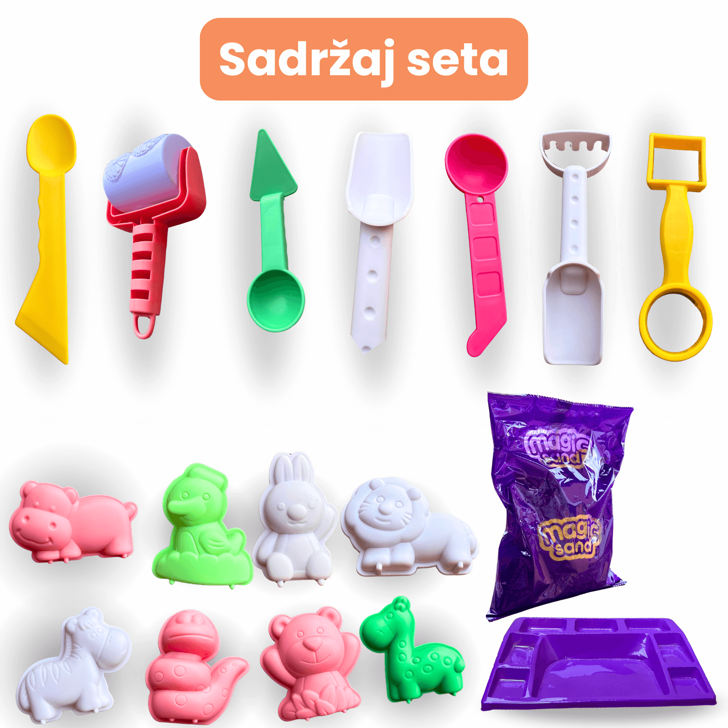 Magični Set - Kinetički pesak + POKLON KALUPI