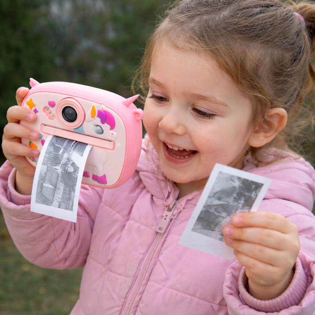 Dečija Digitalna Kamera sa Instant Štampom + POKLON 2 ROLNICE ZA ŠTAMPU FOTOGRAFIJA