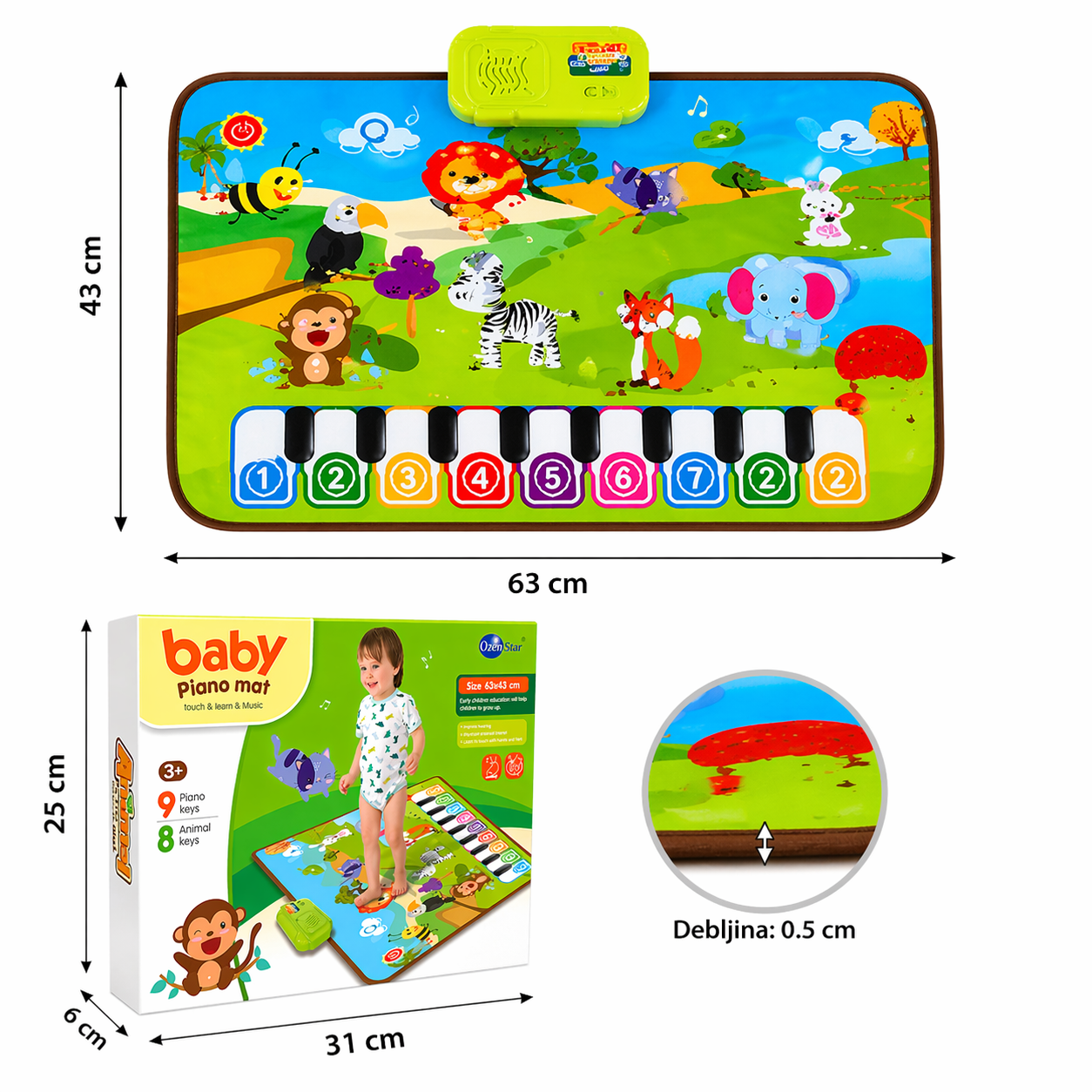 Baby Piano Tepih – Zabava koja podstiče razvoj vašeg deteta