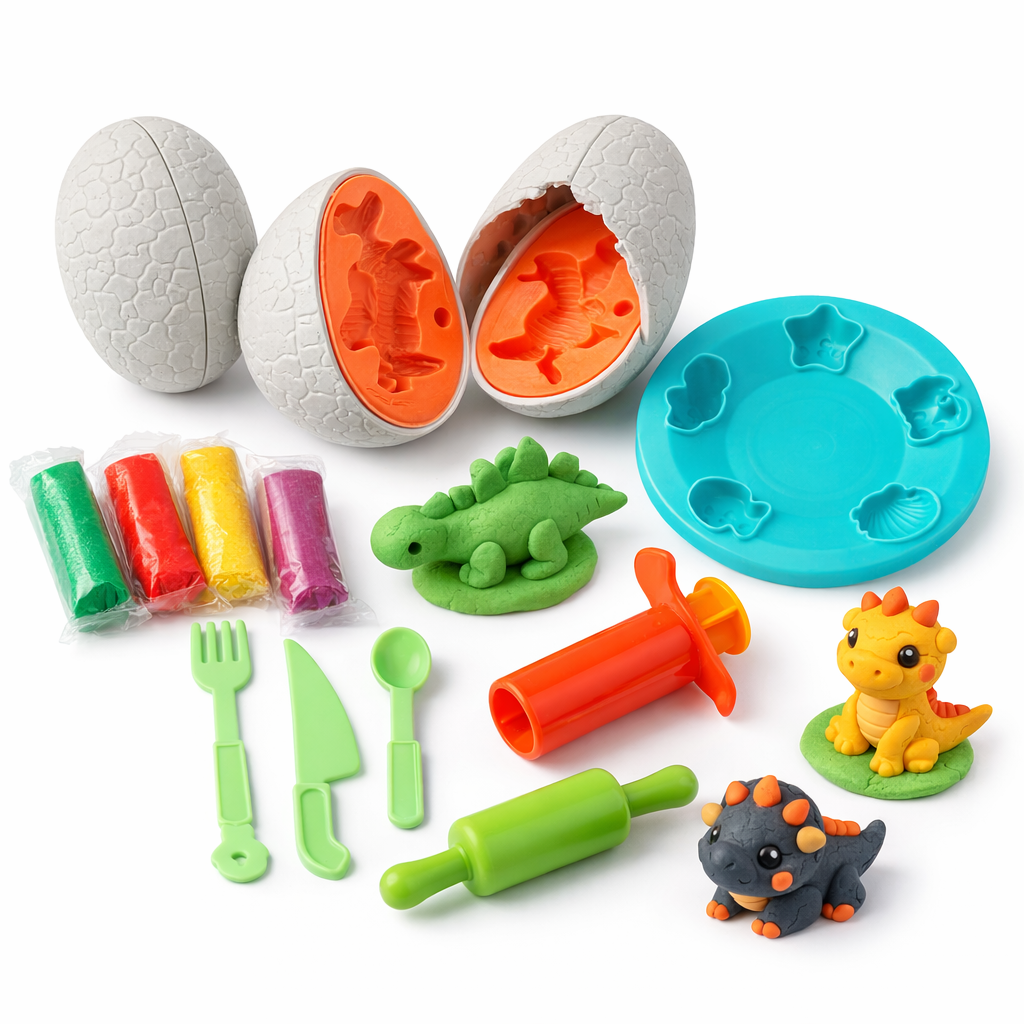 Kreativni Set - Dinosaurus Jaja + PLASTELIN
