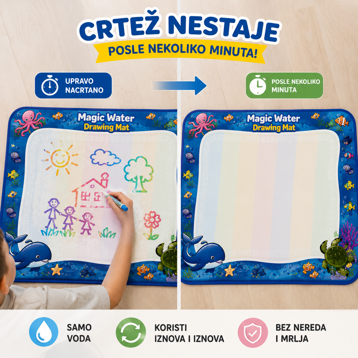 Magicna Vodena Podloga za Crtanje