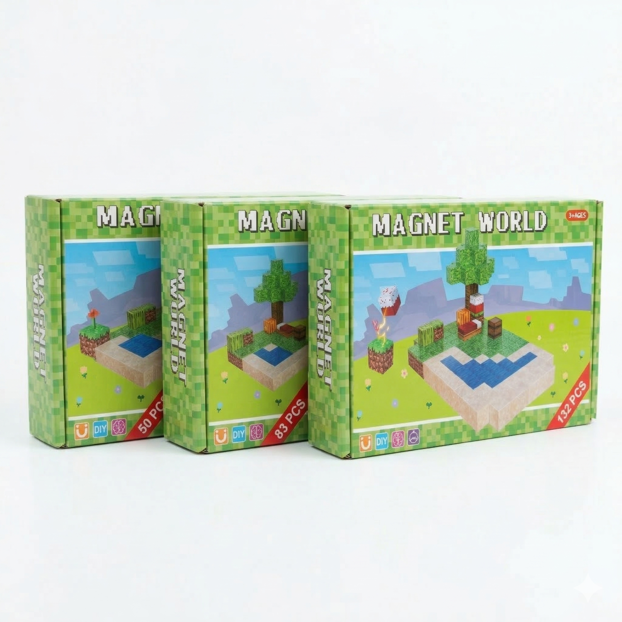 Minecraft Magnetne 3D Kocke + POKLON FIGURICE