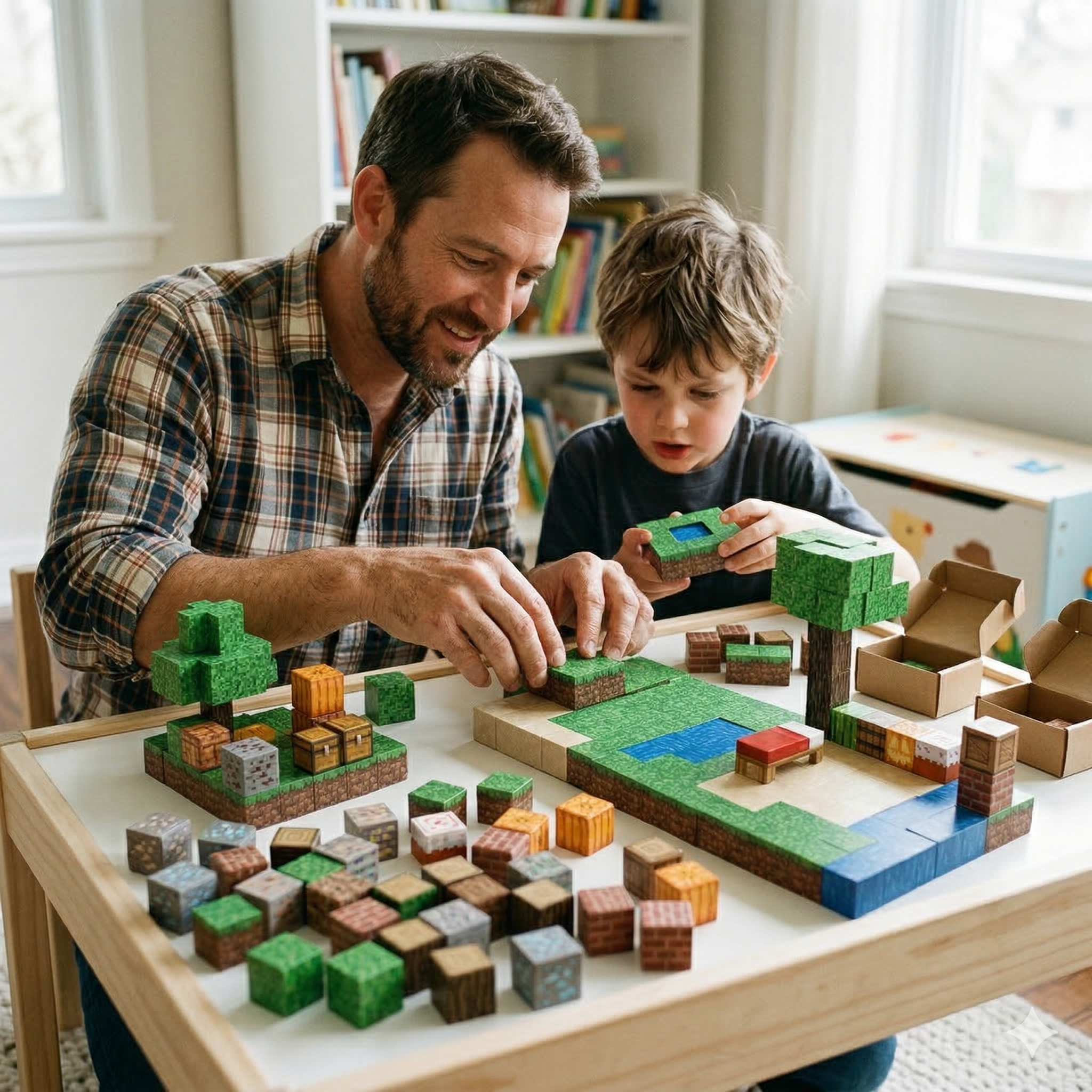 Minecraft Magnetne 3D Kocke + POKLON FIGURICE